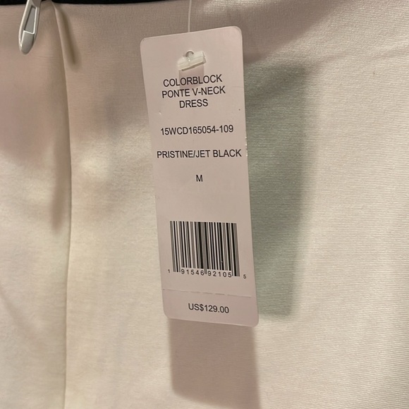 No.237 ✨ NWT BEBE Color-block Ponte V-neck Dress ✨ - Picture 9 of 14